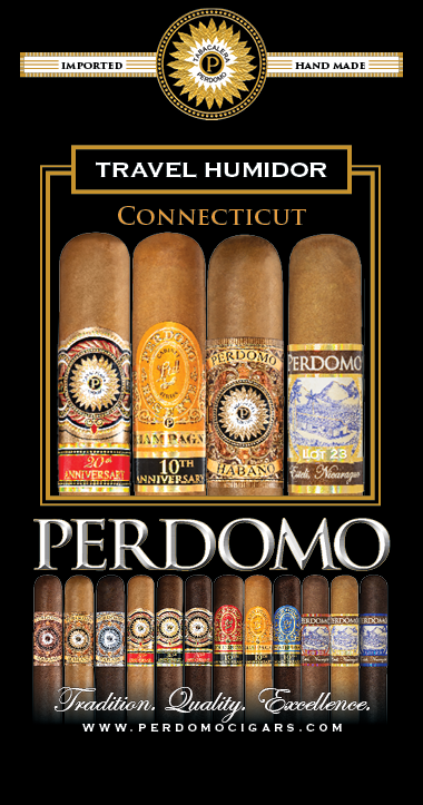 PERDOMO Humidified Travel Bags Sampler Of 4 Cigars Connecticut