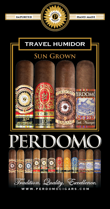 PERDOMO Humidified Travel Bags Sampler Of 4 Cigars Sun Grown