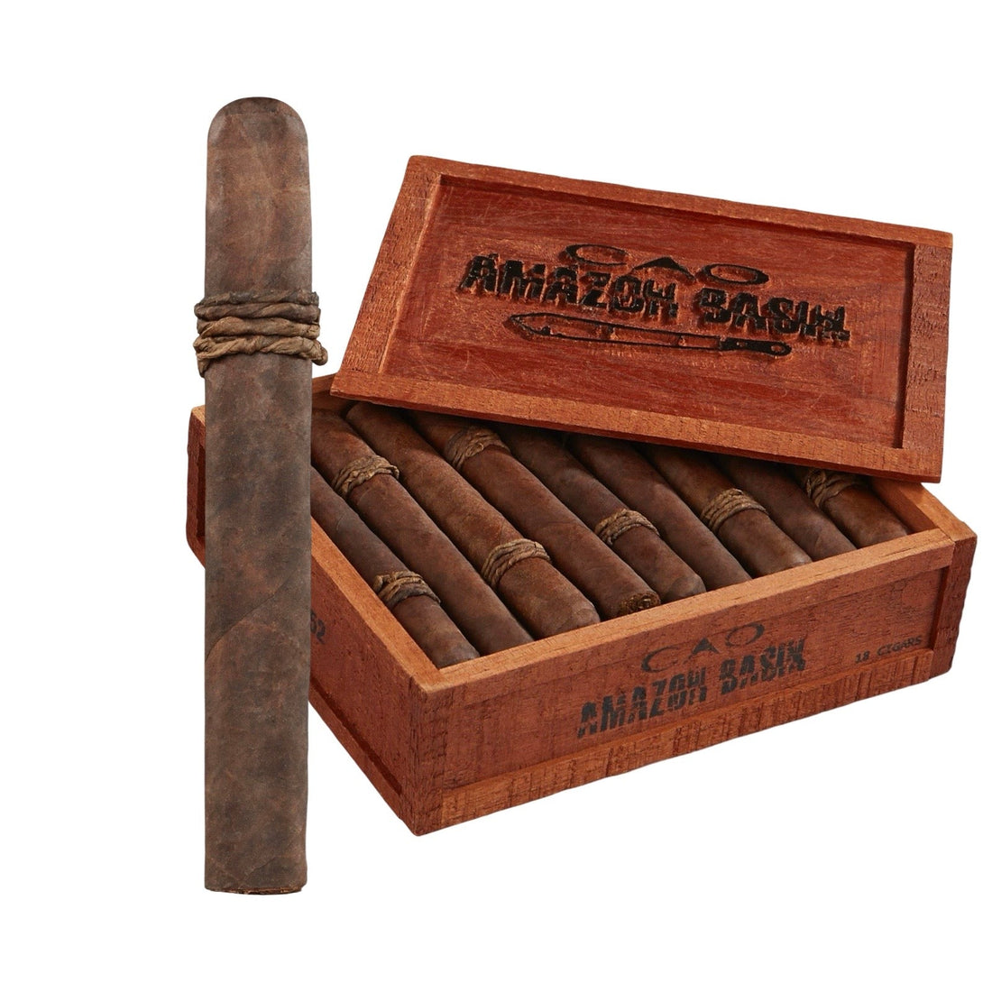 hand-rolled cigars on polished wood in warm, elegant lounge lighting