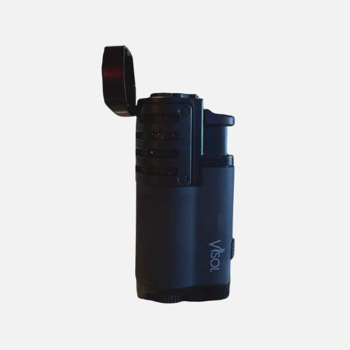 Triple Flame Torch Lighter With Puncher - handrolledcigars