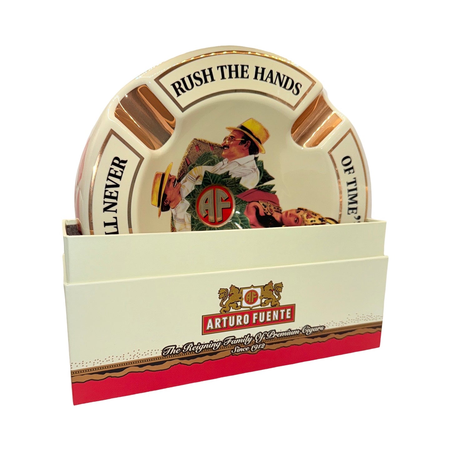 Arturo Fuente Hands Of Time White Ashtray