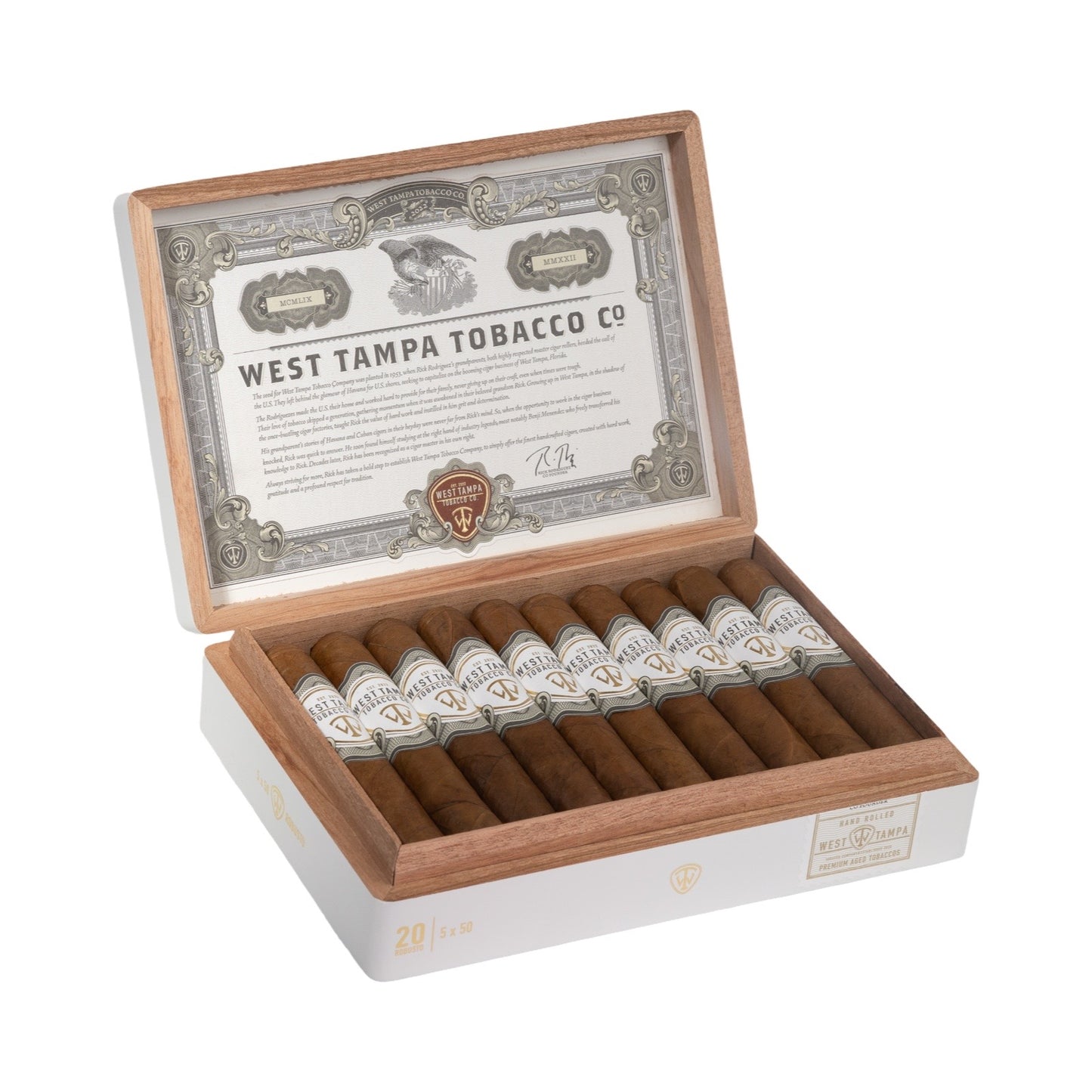 West Tampa White Robusto 5 x 50