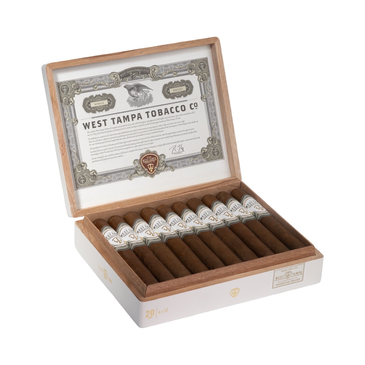West Tampa White Toro 6 x 52
