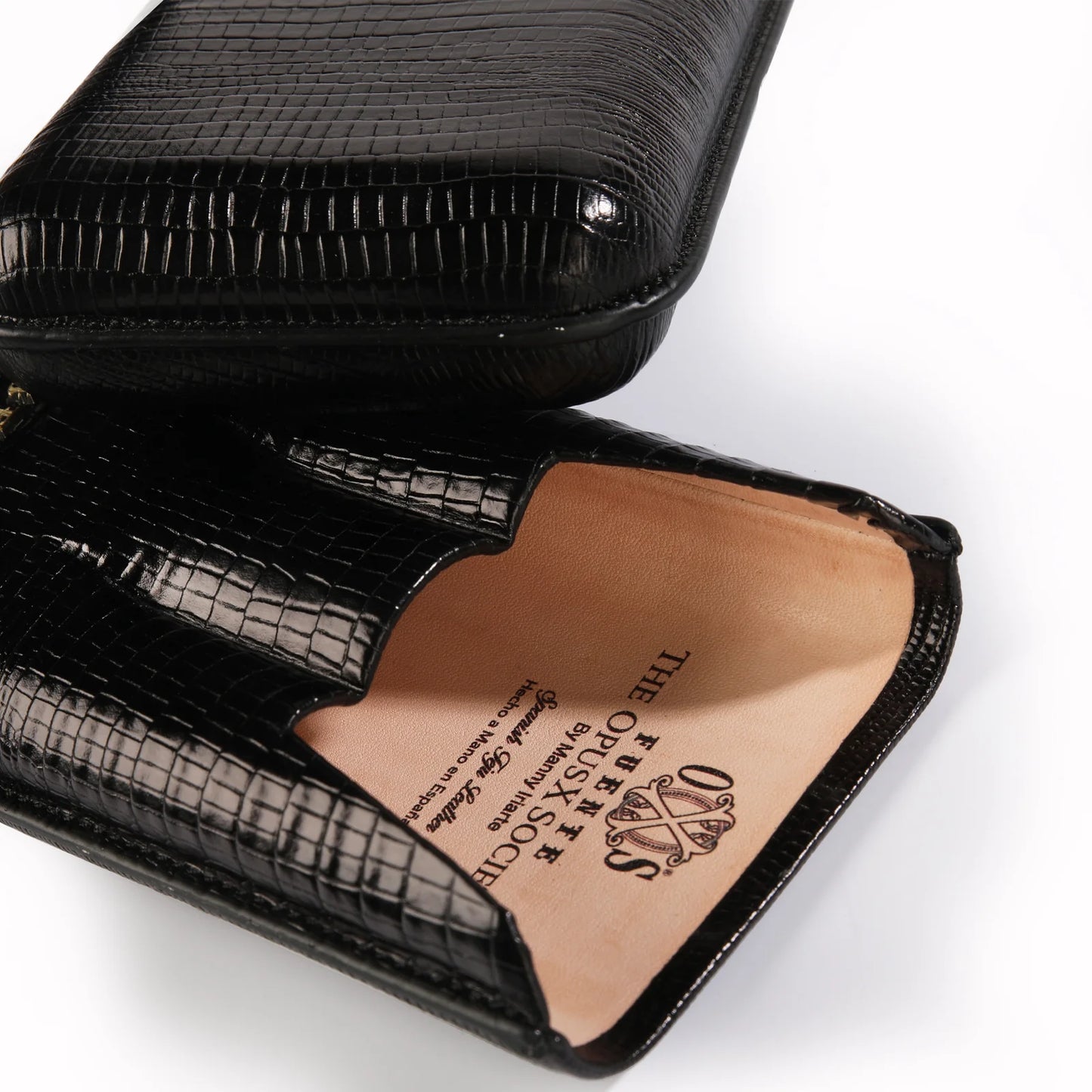 Opus X SPANISH TEJU LEATHER CIGAR CASES Black