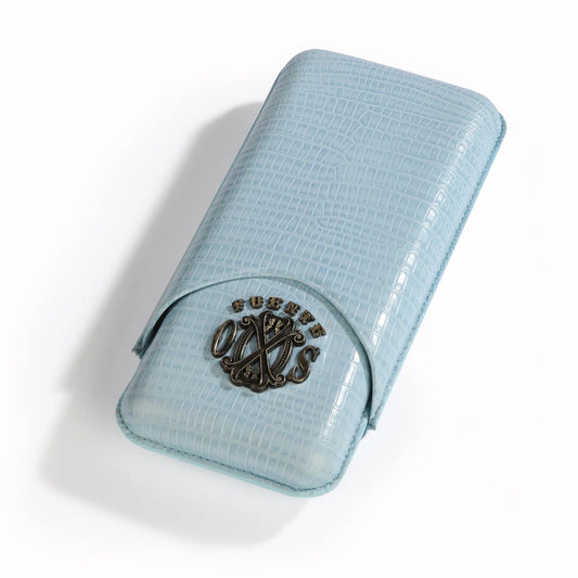 Opus X SPANISH TEJU LEATHER CIGAR CASES Light Blue